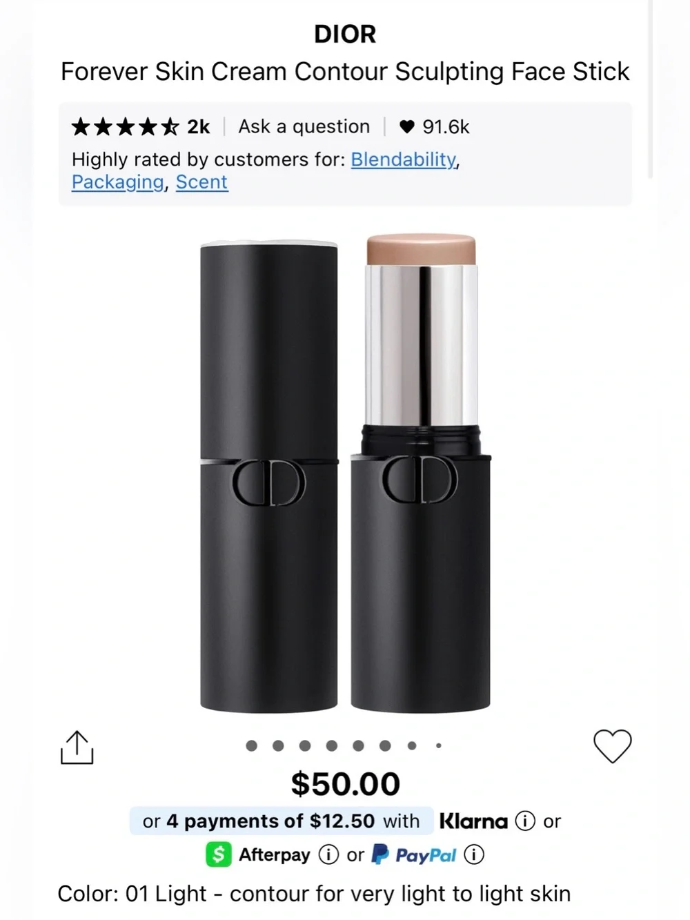 Dior Forever Skin Contour Stick - 01 Light